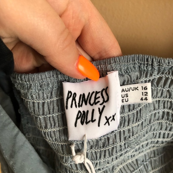 NWT Princess Polly Puff Sleeve Cropped Blouse US 12 - Picture 4 of 5